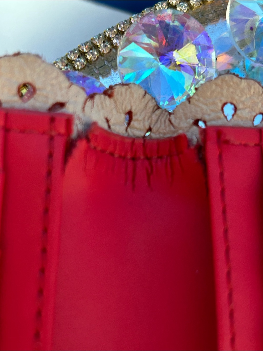 kate spade red scalloped leather continental wallet - Picture 13 of 15